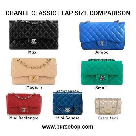 chanel classic handbags sizes|chanel classic handbag size comparison.